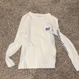 Vineyard Vines White Tee with Blue Whale